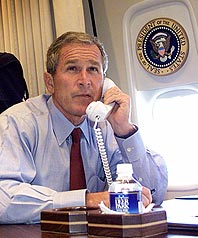 Bush in Air Force One