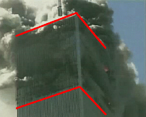 South tower collapsing