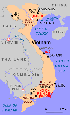 Vietnam map before division