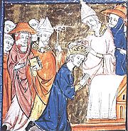 Coronation of Charlemagne by Pope Leo III, Dec. 25, 800